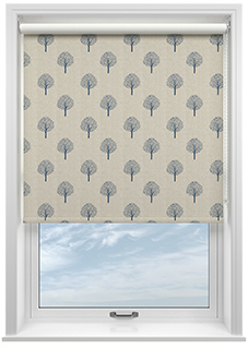 Emily Bond Yew Tree, Navy - Roller Blind